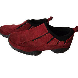 Mootsies Tootsies Women's Maxim Red Leather Suede Slip On Loafers Size 9 M